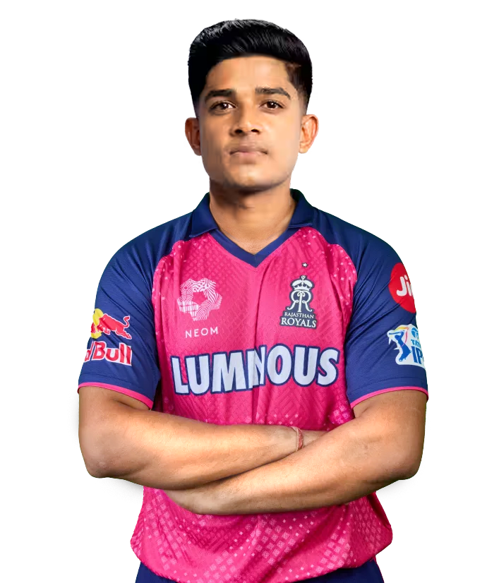 Vignesh Puthur IPL Career Profile & Stats - Rajasthan Royals (RR)